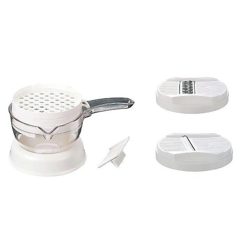 Akebono Styrofoam Resin Multi-Function Mandoline Slicer 3 Pieces Set