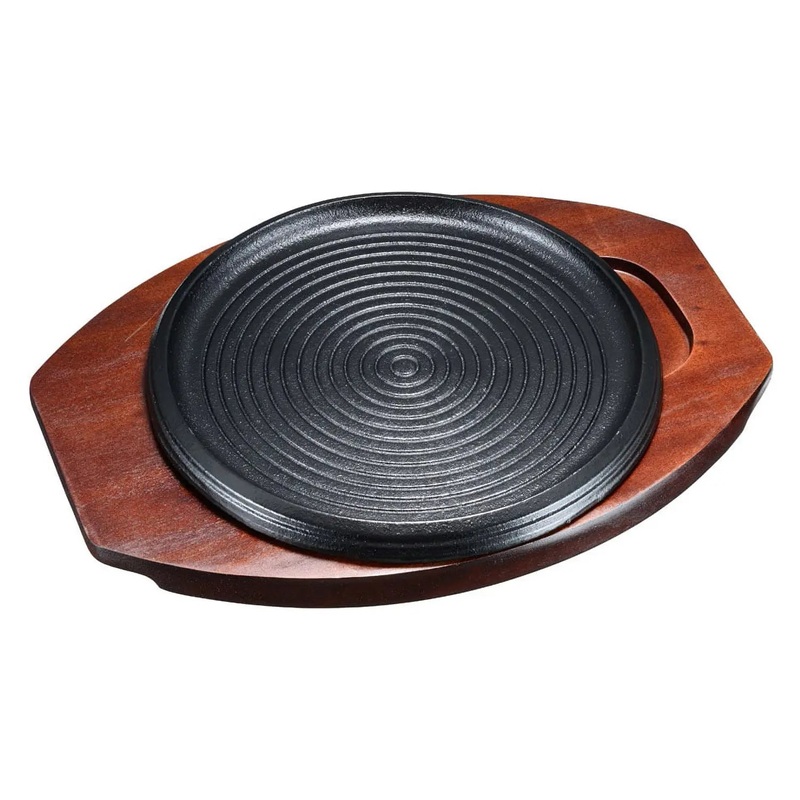 Asahi Chuzo Cast Iron Power Plate Sizzler Platter