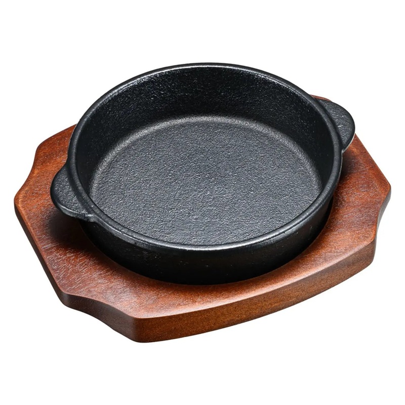 Asahi Chuzo Cast Iron Round Sizzler Platter
