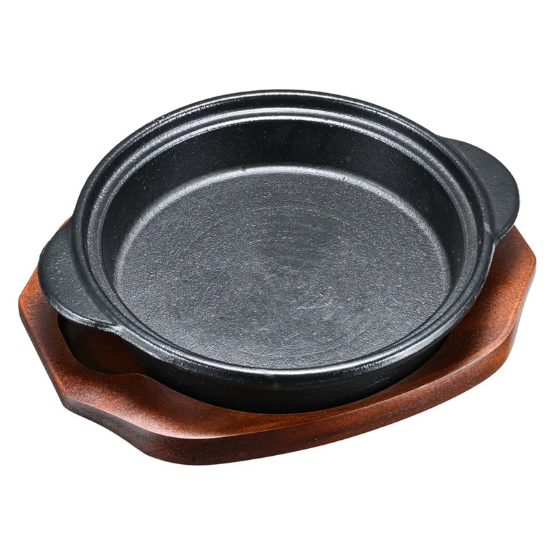 Asahi Chuzo Cast Iron Stepped Sizzler Platter