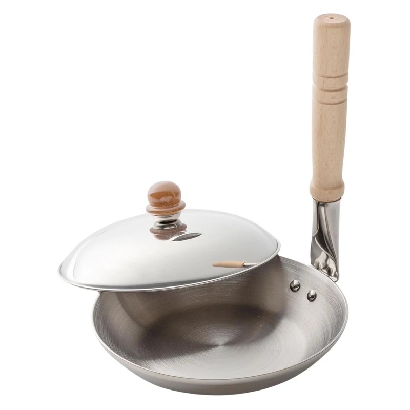 Fujinosu 3-Ply Stainless Steel Induction Oyakodon Pan with Lid