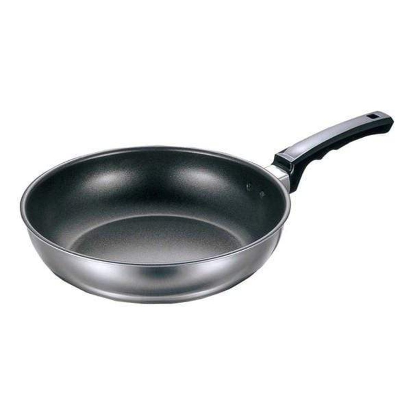 Fujinosu 3-Ply Stainless Steel Non-Stick Induction Wok 27cm
