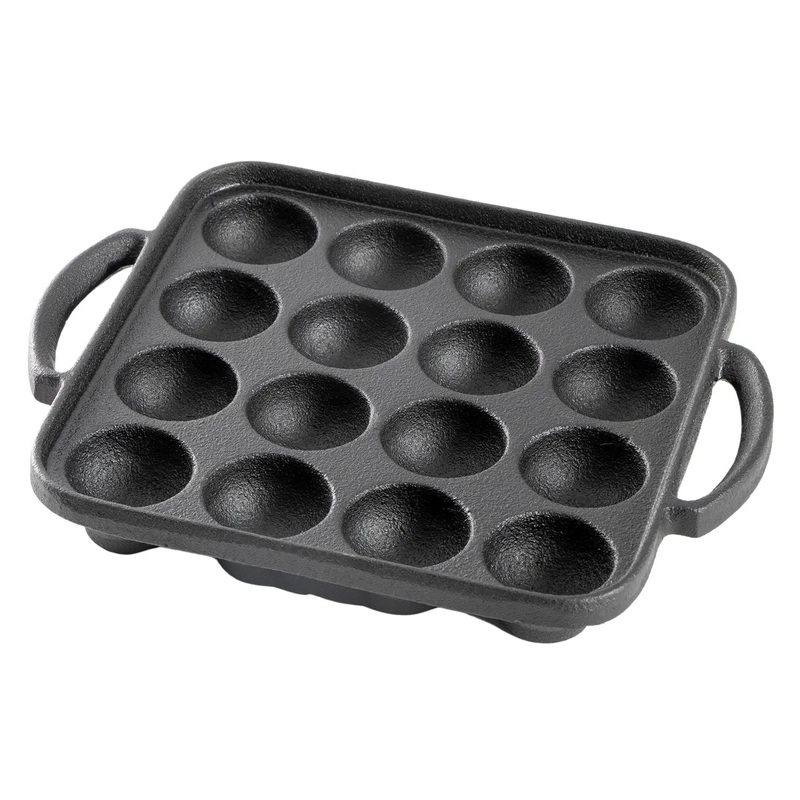 Ikenaga Cast Iron Takoyaki Pan 16-Ball