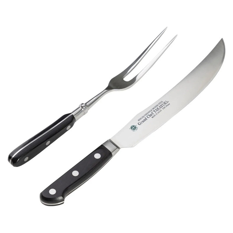 Sakai Takayuki Stainless Steel Carving Knife & Fork Set