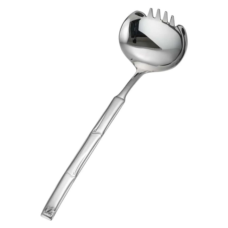 Wada Stainless Steel Bamboo Pattern Fork Ladle