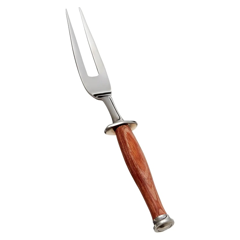 Yamachu Stainless Steel Carving Fork with Wooden Handle