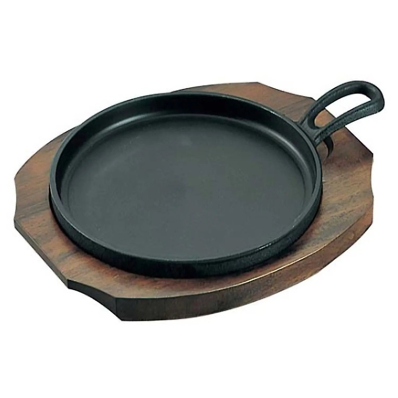 Asahi Chuzo Cast Iron Snack Sizzler Platter with Handle