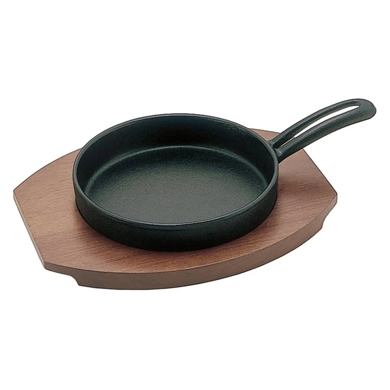 Ikenaga Cast Iron Small Frying Pan Style Sizzler Platter