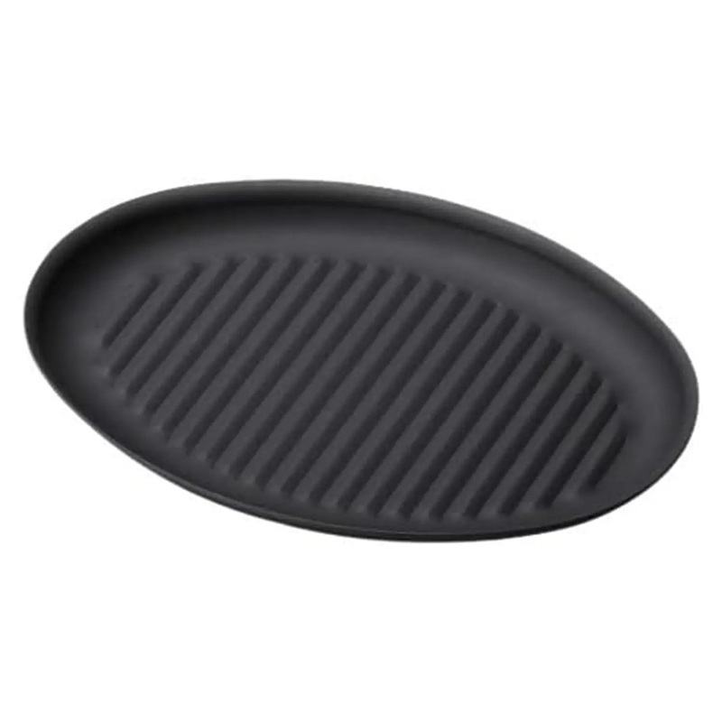 MIN Cast Iron Oval Deep Sizzler Platter Grill