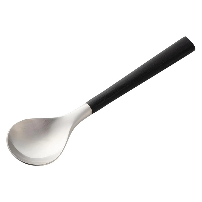 Sori Yanagi Black Handle Teaspoon 14cm