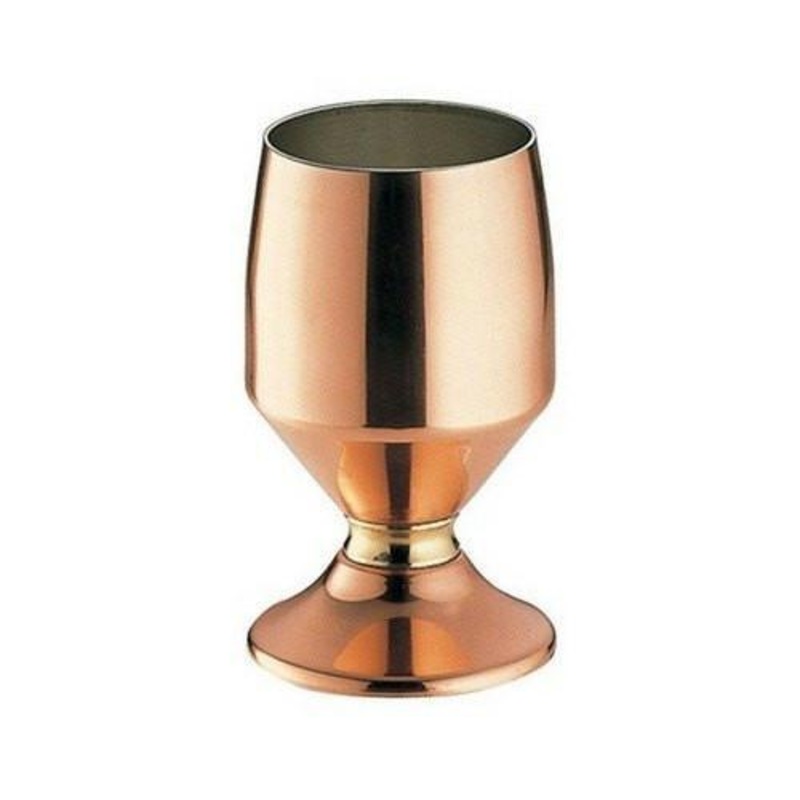 Wadasuke Copper 10 Oz. Goblet with Brass Ring 280ml (1-Piece)