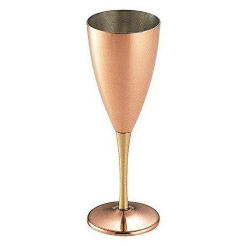 Wadasuke Copper 10 Oz. Tall Goblet with Brass Stem 280ml (1-Piece)