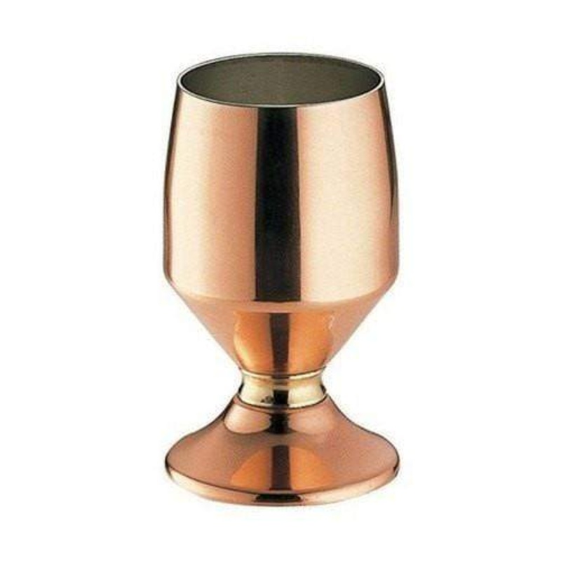 Wadasuke Copper 12 Oz. Goblet with Brass Ring 350ml (1-Piece)