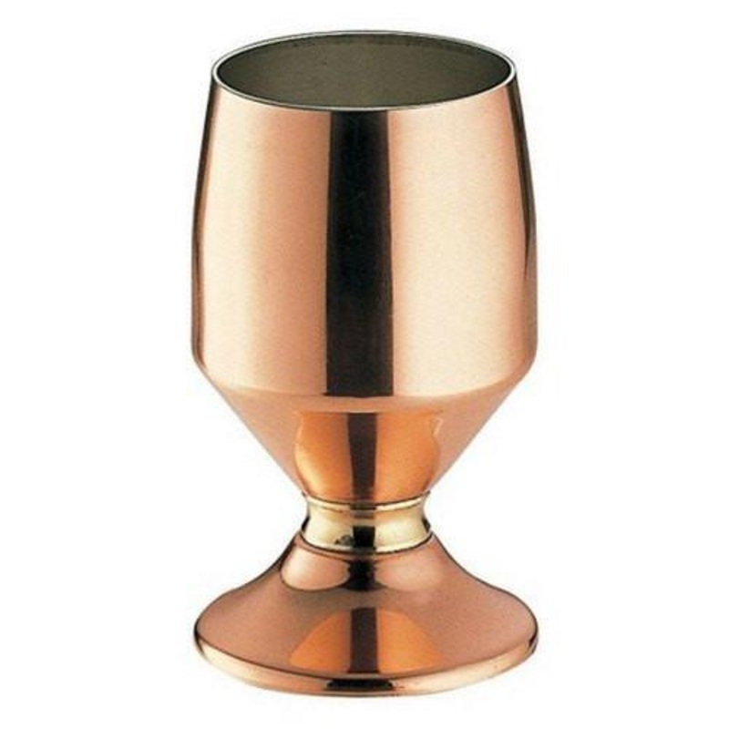 Wadasuke Copper 16 Oz. Goblet with Brass Ring 440ml (1-Piece)