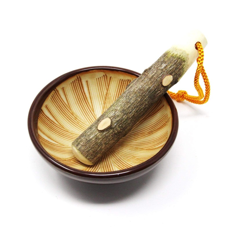 Yamacoh Traditional Seto-Ware Suribachi Mortar & Surikogi Pestle