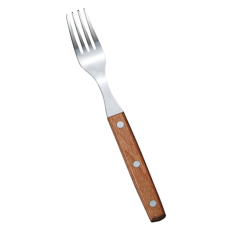 Yaxell Stainless Steel Steak Fork with Wooden Handle