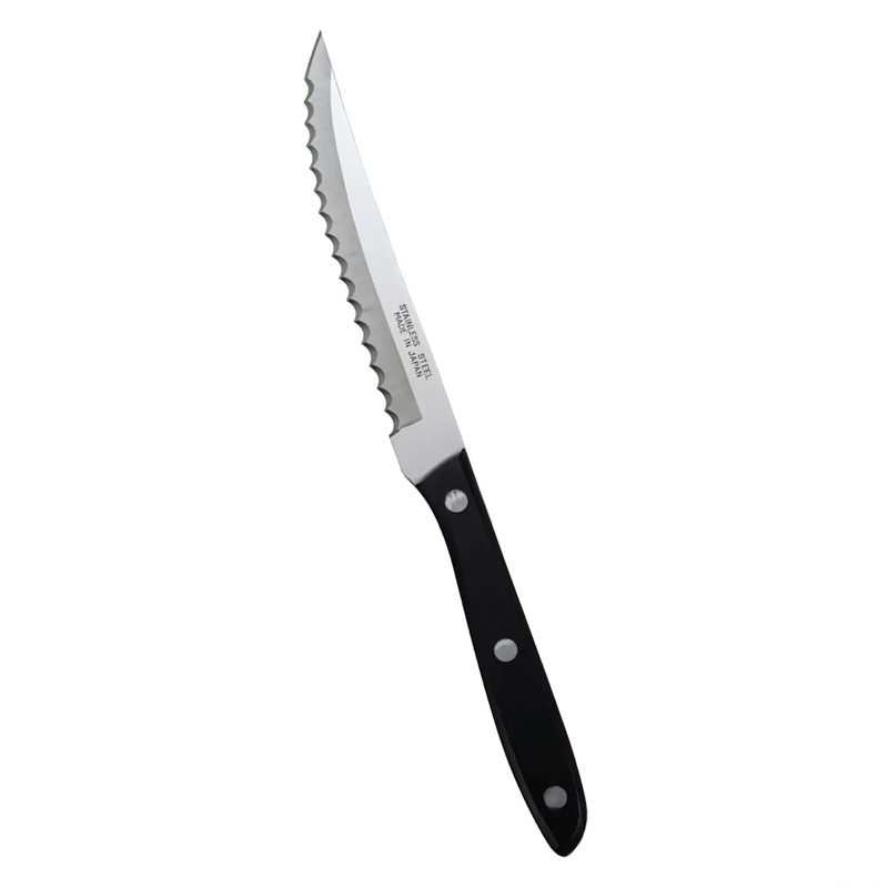 Yaxell Stainless Steel Steak Knife with Black Wooden Handle