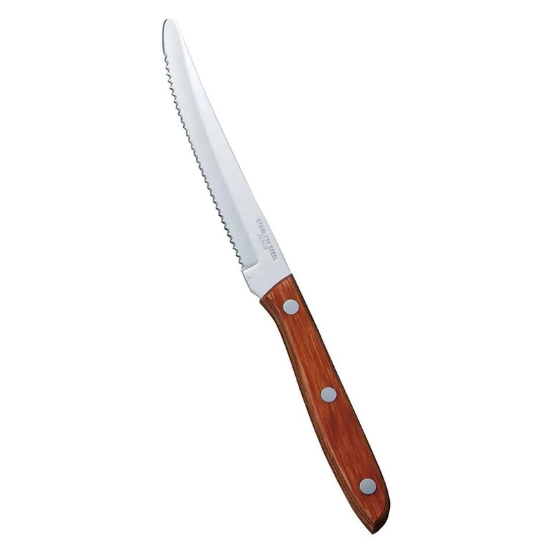 Yaxell Stainless Steel Steak Knife with Wooden Handle