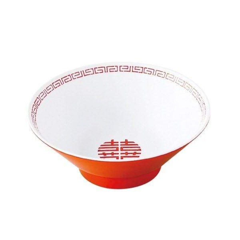Entec Zuishou Melamine Double Happiness Ramen Noodle Bowl 1100ml