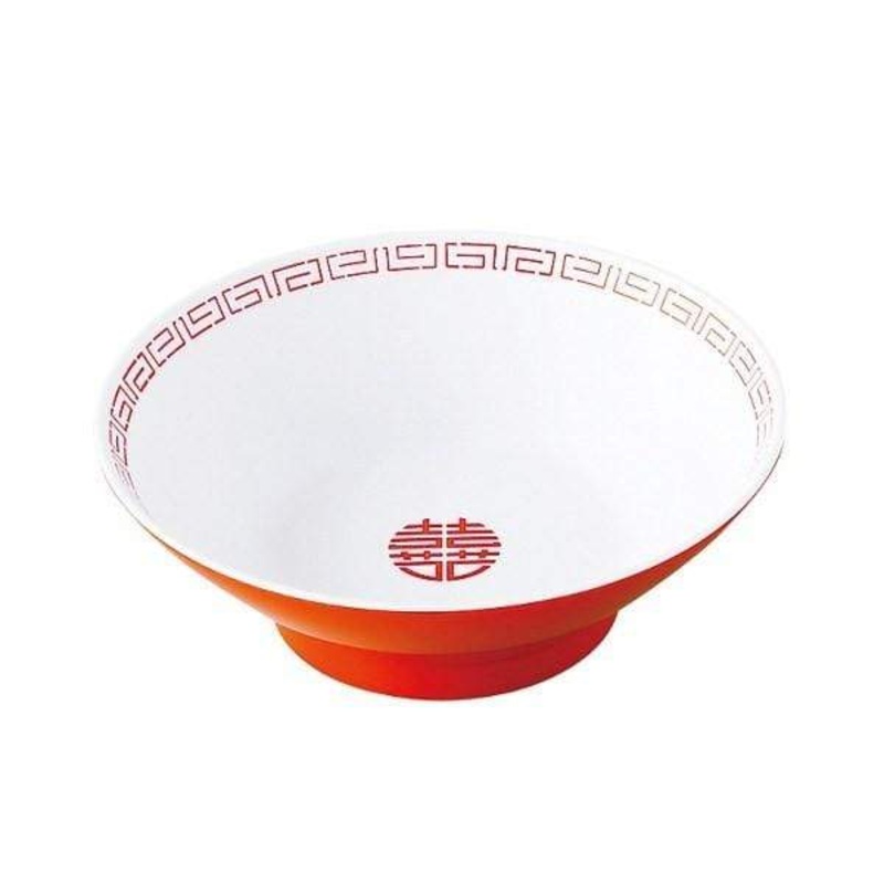 Entec Zuishou Melamine Double Happiness Ramen Noodle Bowl 670ml