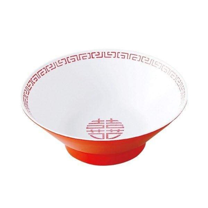 Entec Zuishou Melamine Double Happiness Ramen Noodle Bowl 920ml