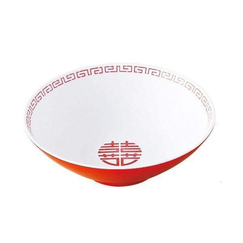 Entec Zuishou Melamine Double Happiness Ramen Noodle Bowl 940ml