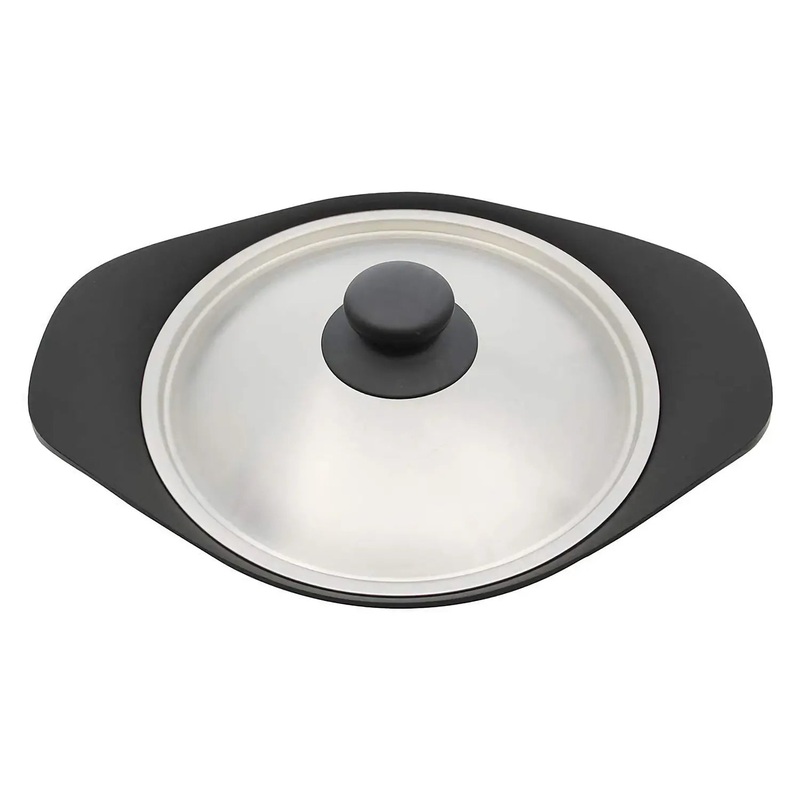 Sori Yanagi Cast Iron Induction Grill Pan 22cm with Stainless Steel Lid