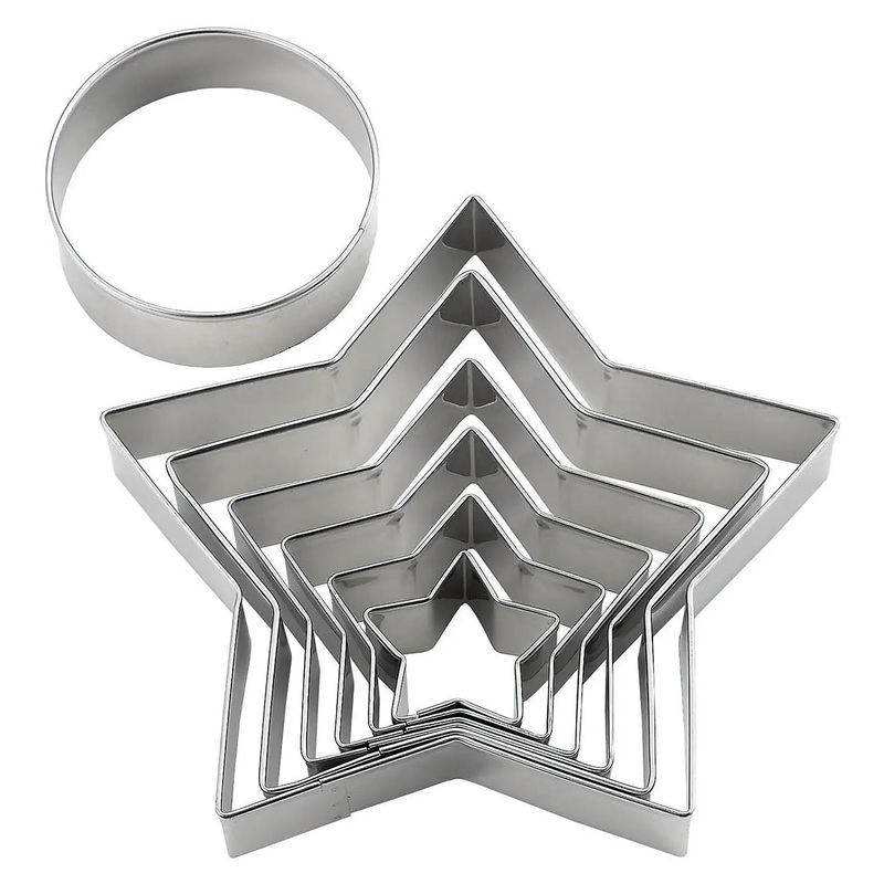 Tigercrown Cake Land Stainless Steel Cookie Cutter Christmas Tree 7pcs