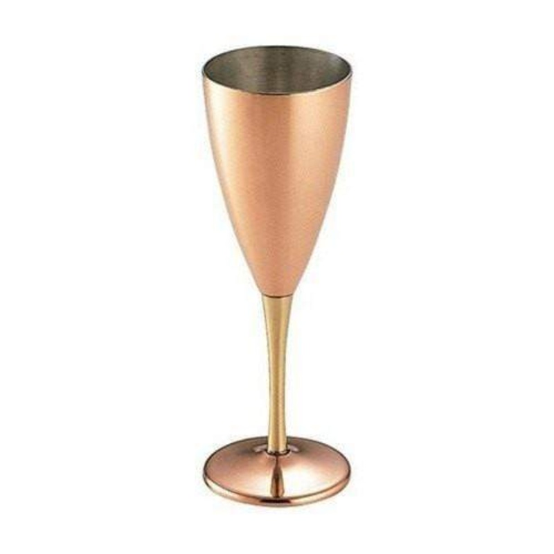 Wadasuke Copper 8 Oz. Tall Goblet with Brass Stem 230ml (1-Piece)