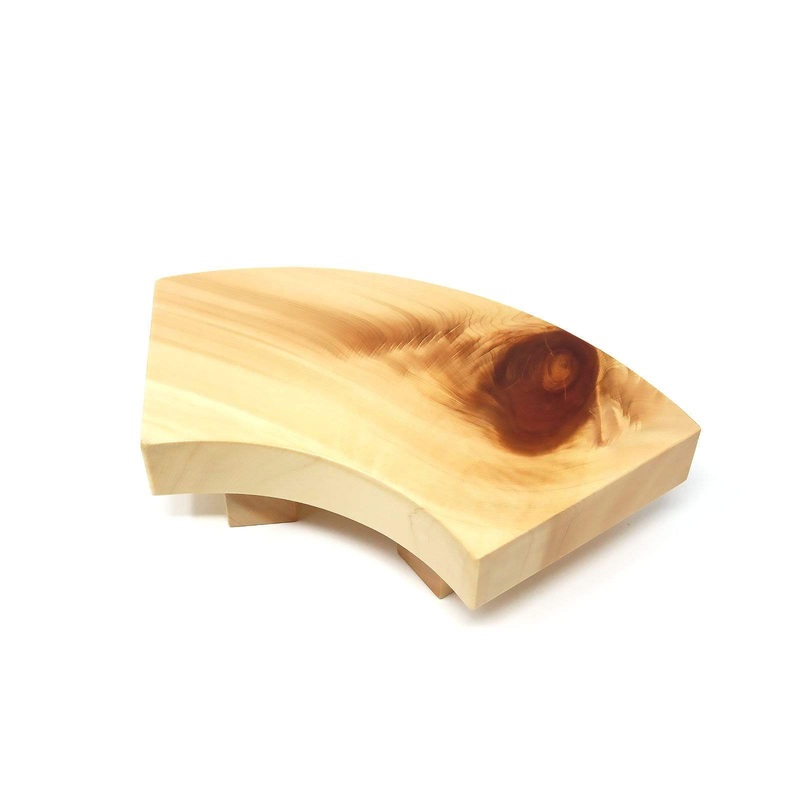 Miyabi Urushi Kogei Hinoki Cypress Wooden Sushi Geta Plate