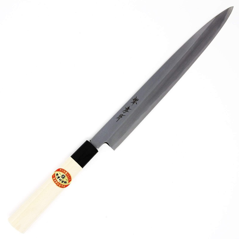Sakai Takayuki Kasumitogi Shirogami Carbon Steel Yanagiba Knife