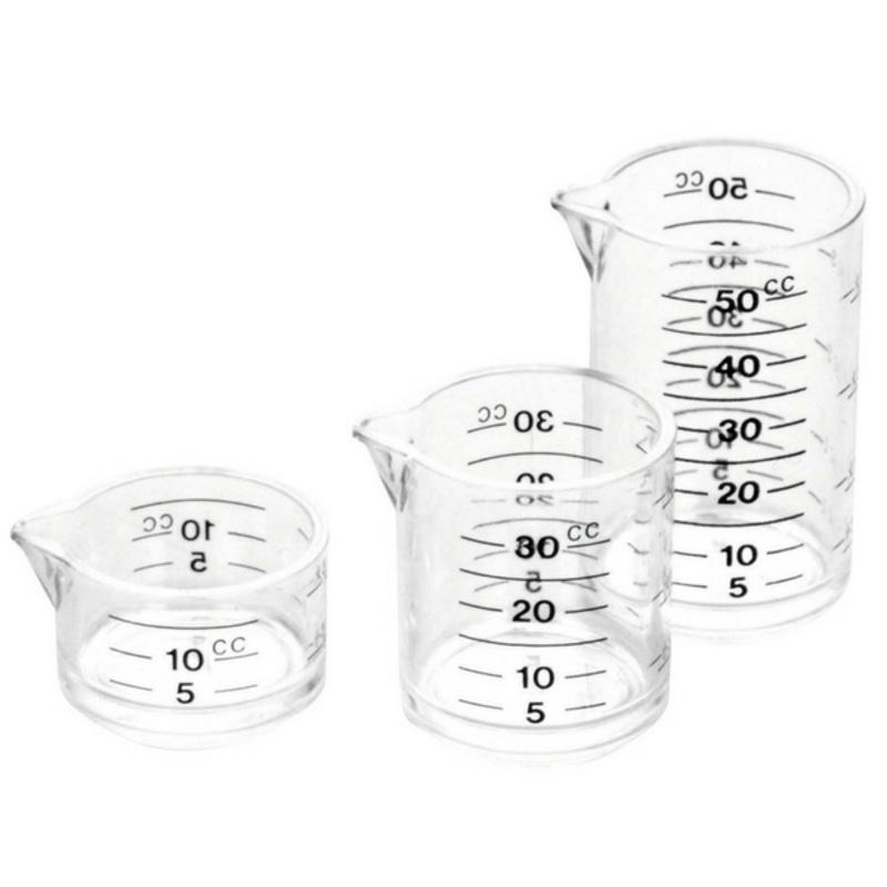 Suncraft 3-Piece Clear Measuring Cup Set
