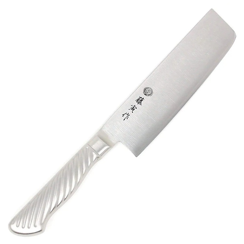 Tojiro Fujitora DP 3-Layer Nakiri Knife with Stainless Steel Handle 165mm