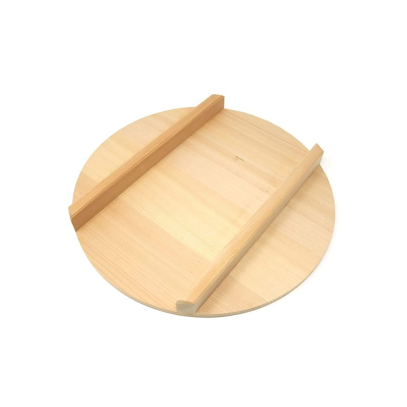 Yamacoh Sawara Cypress Round Wooden Lid for Hangiri Sushi Rice Mixing Bowl