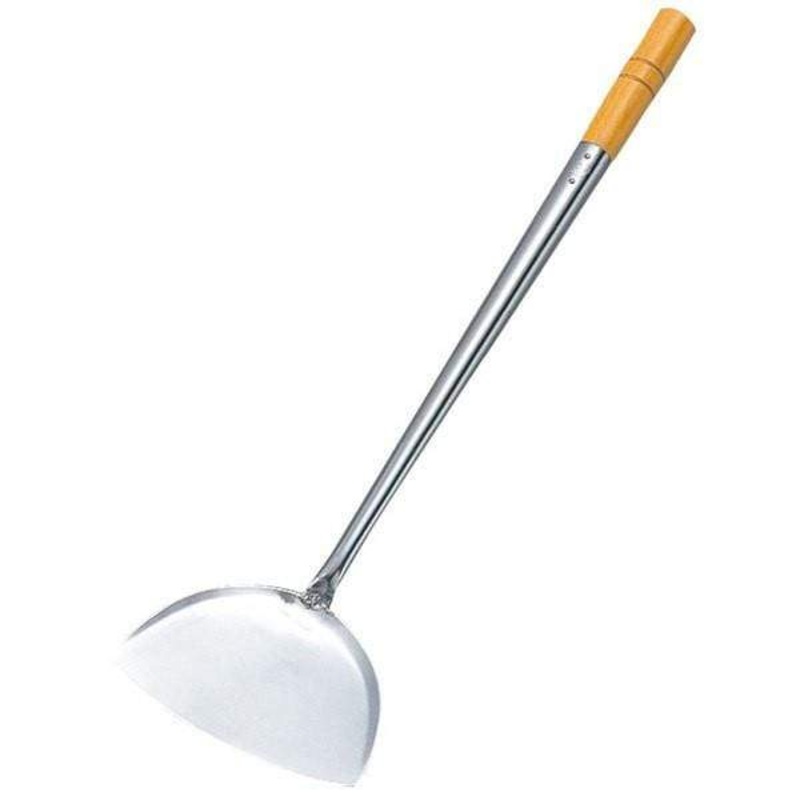 Yamagi Stainless Steel Wok Spatula (Chuan) with Wood Handle
