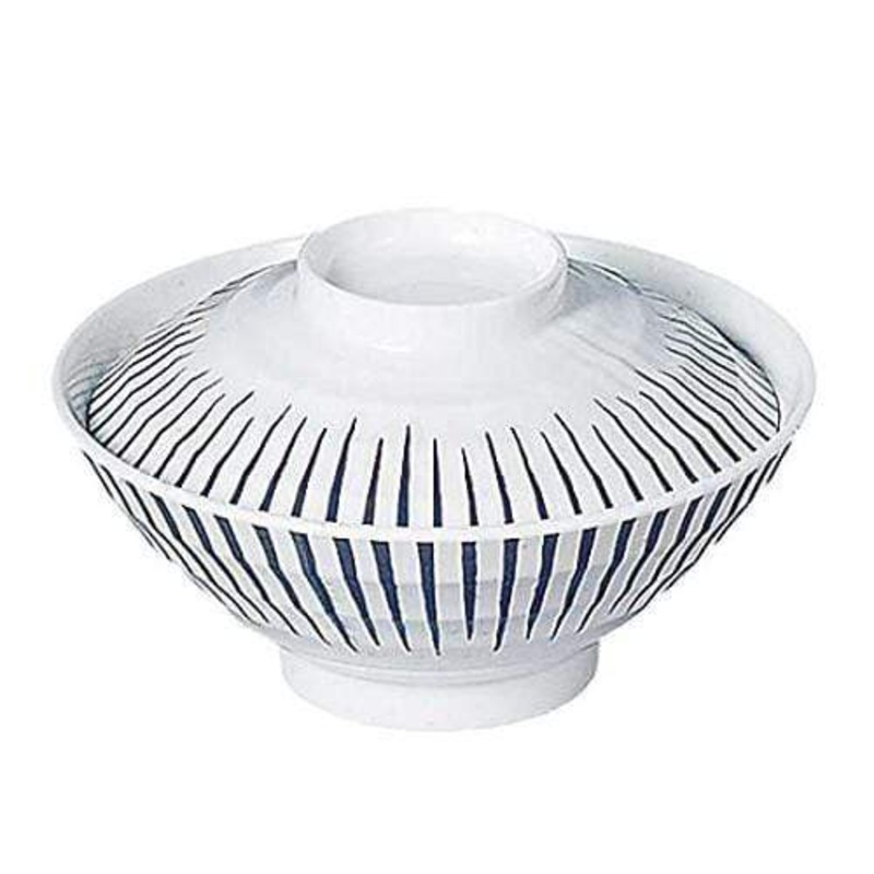 Entec Tokusa Pattern Melamine Donburi Rice Bowl 14.4cm