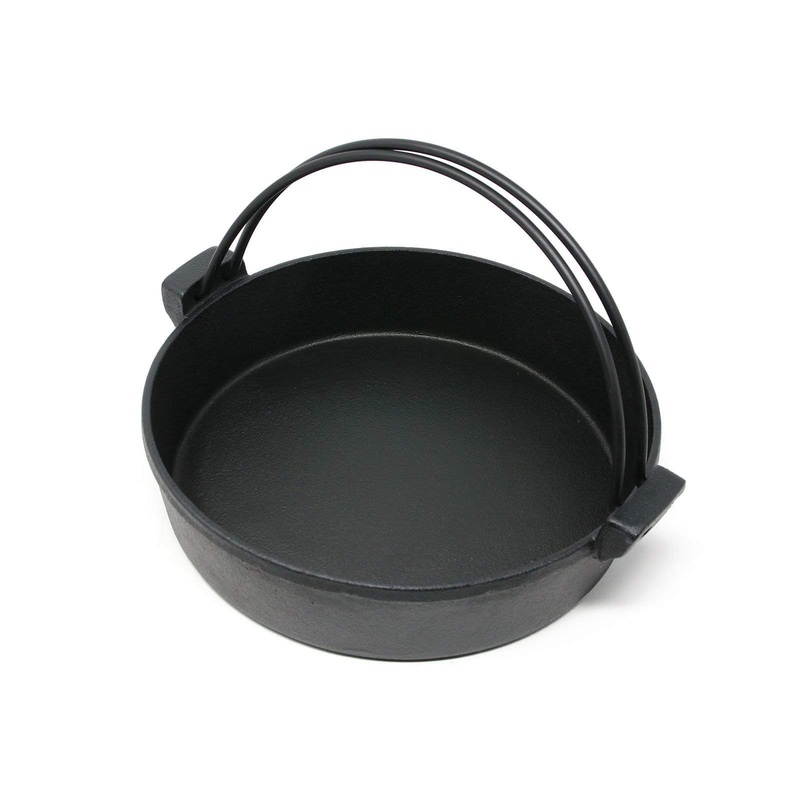 Ikenaga Induction Cast Iron Sukiyaki Pan with Double Carrying Handles