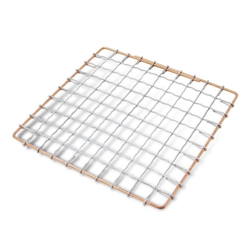Marujyu Kanaami Stainless Steel Barbecue Grill Intercrimp Woven Wire Mesh for Hida Konro