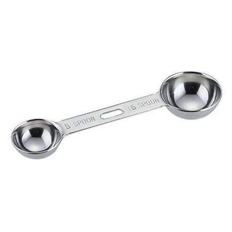 Wadasuke Extra Thick Stainless Steel Double-Sided Measuring Spoon 5ml & 15 ml