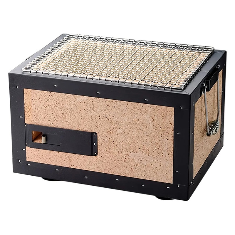 Kaginushi Charcoal Konro Grill With Mesh Net - Small