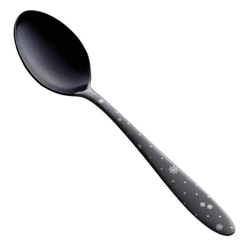 Todai Rikyu Black Crystal Pattern Coffee Spoon