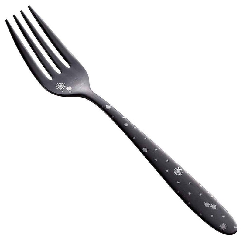 Todai Rikyu Black Crystal Pattern Dessert Fork