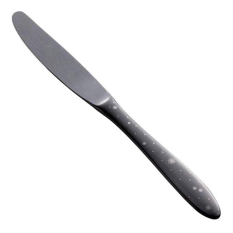 Todai Rikyu Black Crystal Pattern Dessert Knife