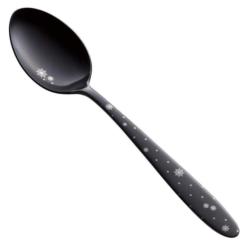 Todai Rikyu Black Crystal Pattern Dessert Spoon