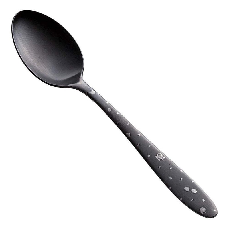 Todai Rikyu Black Crystal Pattern Tea Spoon