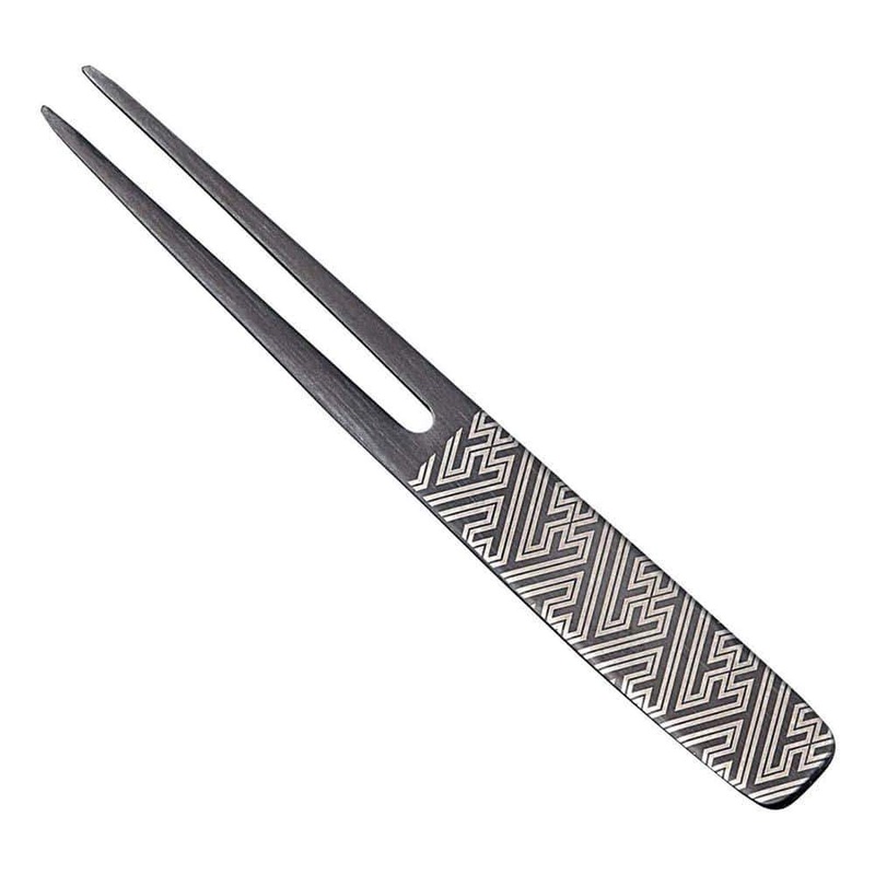 Todai Rikyu Black Pick Fork Kanzashi Sayagata