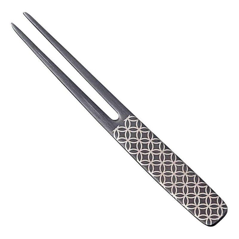 Todai Rikyu Black Pick Fork Kanzashi Shippou