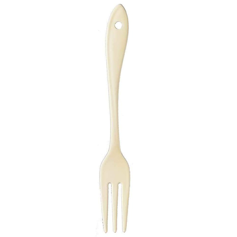 Wada Leaf Enameled Cutlery Cocktail Fork Ivory