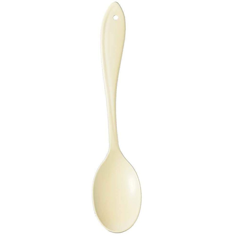 Wada Leaf Enameled Cutlery Dessert Spoon Ivory