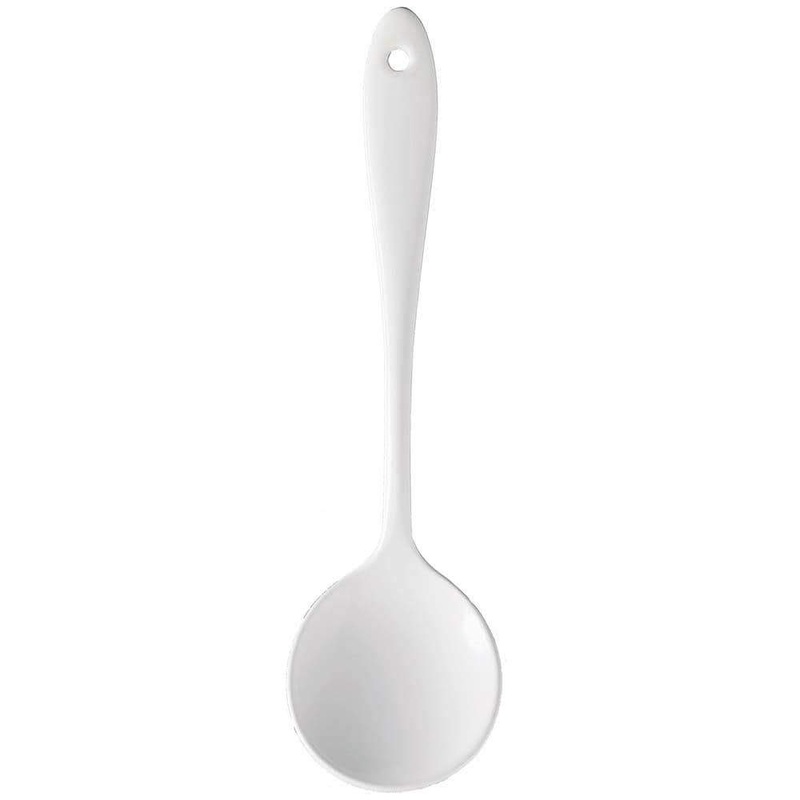 Wada Napoli Enameled Cutlery Bouillon Spoon White